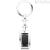 Zancan Hi-Teck men's rectangular keychain black steel 316L EHP080