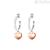 Stroili Lady Chic women's hoop earrings in steel, rosé heart and crystals 1680348