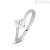9 Kt White Gold Woman Solitaire Ring Stroili Valentino 1412180 size 14