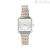 Stroili Time Square women's time only watch bicolor square steel 1674221