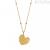 Rue des Mille woman long necklace Golden heart Electroformed CL-GB 01 CUO AU