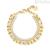 Woman's double wire tennis bracelet in golden steel and Brosway Desideri BEI068 crystals
