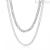 Woman double wire chain necklace, steel and Brosway Symphonia crystals BYM107