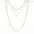 Long women's three-wire golden steel necklace and Brosway Symphonia crystals BYM110
