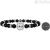 Kidult men's Graduation bracelet, steel and black agate spheres 732071 Special Moments