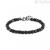 Men's burnished steel bracelet with black spheres Nomination Instinct Stone 027922/036