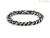 Man bracelet with braided chain in burnished steel and black zircons Nomination Beyond 028911/036