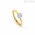 Woman solitaire ring Silver 925 golden and zircons Nomination Soul 149000/012