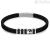 Men's bracelet anchor black rubber and steel Nomination City 028802/002