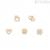 Set of 5 women's lobe earrings in 925 rosé silver Nomination Melodie Happy 147722/078
