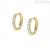 Woman hoop earrings 925 golden silver and white zircons Nomination Lovelight 149709/014