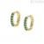 Woman hoop earrings 925 golden silver and green zircons Nomination Lovelight 149709/016