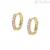 Woman hoop earrings 925 golden silver and pink zircons Nomination Lovelight 149709/018