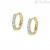 Woman hoop earrings 925 golden silver and blue zircons Nomination Lovelight 149709/020