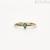 Woman green drop solitaire ring Silver 925 golden Mabina 523237 with zircons