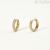 Woman hoop earrings 925 golden silver Mabina 563520 with white zircons