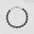 Man bracelet lava stone spheres 925 Silver Mabina 533589 with black zircons