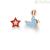 Le Bebè baby seal and star earrings Circo collection Yellow gold PMG171