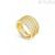 Anello fascia donna cuore Argento 925 dorato e zirconi bianchi Nomination Lovelight 149702/014/008 misura 17