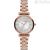 Women's Emporio Armani rosé time only watch AR11446 with white crystals