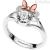 Disney baby ring Mickey Mouse Minnie Silver 925 white zircons RS00002TRWL-4