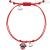 Disney girl bracelet Mickey Mouse Minnie heart Silver 925 cord and red enamel BS00012RL