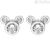 Stud earrings Disney Mickey Mouse Mickey Mouse Silver 925 white zircons E902861RZWL