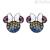 Lobe earrings Disney Mickey Mouse Minnie Silver 925 multicolor zircons E903207SRML