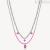 Brosway Symphonia women's double wire necklace Pink enamel steel and crystals BYM113