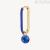 Brosway Symphonia woman rectangular earring Golden steel, blue enamel and crystal BYM130