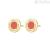 Brosway Chakra Miami Vibes women's stud earrings Golden steel and orange enamel BVB22
