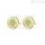 Brosway Chakra Miami Vibes women's stud earrings Golden steel and green enamel BVB23