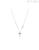 Cross necklace 9 Kt white gold and emeralds with angel Roberto Giannotti LUX302S