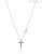 Cross necklace 9 Kt white gold and sapphires with Roberto Giannotti angel LUX302Z