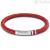 Tommy Hilfiger Woven men's bracelet red leather and steel 2790404