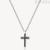 Brosway Backliner BBC01 steel black cross man necklace with zircons