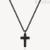 Brosway Backliner BBC03 black cross man necklace in steel with zircons