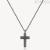 Brosway Backliner BBC06 black men's cross necklace in brushed steel
