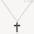 Brosway Backliner BBC07 black men's cross necklace in brushed steel