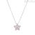 Amen star woman necklace 925 silver with white and pink zircons CLPSTBBROZ