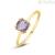 9Kt Yellow Gold Amethyst Woman Ring Stroili Amelie 1419224
