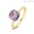 Amethyst woman ring 9Kt Yellow Gold Stroili Amelie 1419244 with zircons