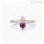Woman ring 925 Silver Mabina rosy with zircons and ruby 523270-19
