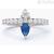 925 Silver Mabina woman ring with zircons and sapphire 523271-15