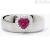 Mabina Silver 925 ring with ruby and zircons 523273