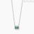Mabina woman necklace 925 silver with white zircons and emerald 553496