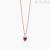 Mabina woman necklace 925 rosy silver with white and ruby zircons 553499