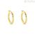 9Kt Yellow Gold Circle Earrings Stroili Toujours 1418289