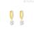 9Kt Yellow Gold Stroili Toujours women's circle earrings with white zircons 1418339
