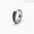Mabina men's single earring 925 silver with black zircons 563538
